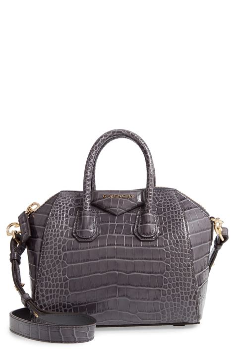 givenchy antigona croc embossed mini|Mini Antigona bag in crocodile effect leather .